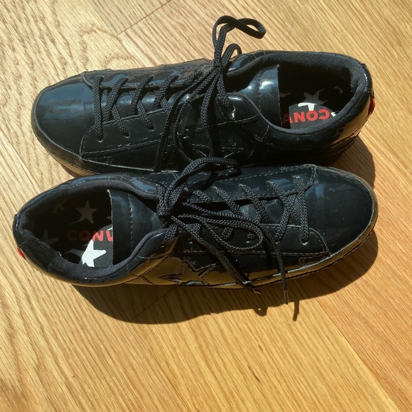 Patent leather platform converse sneakers - Picture 3 of 4